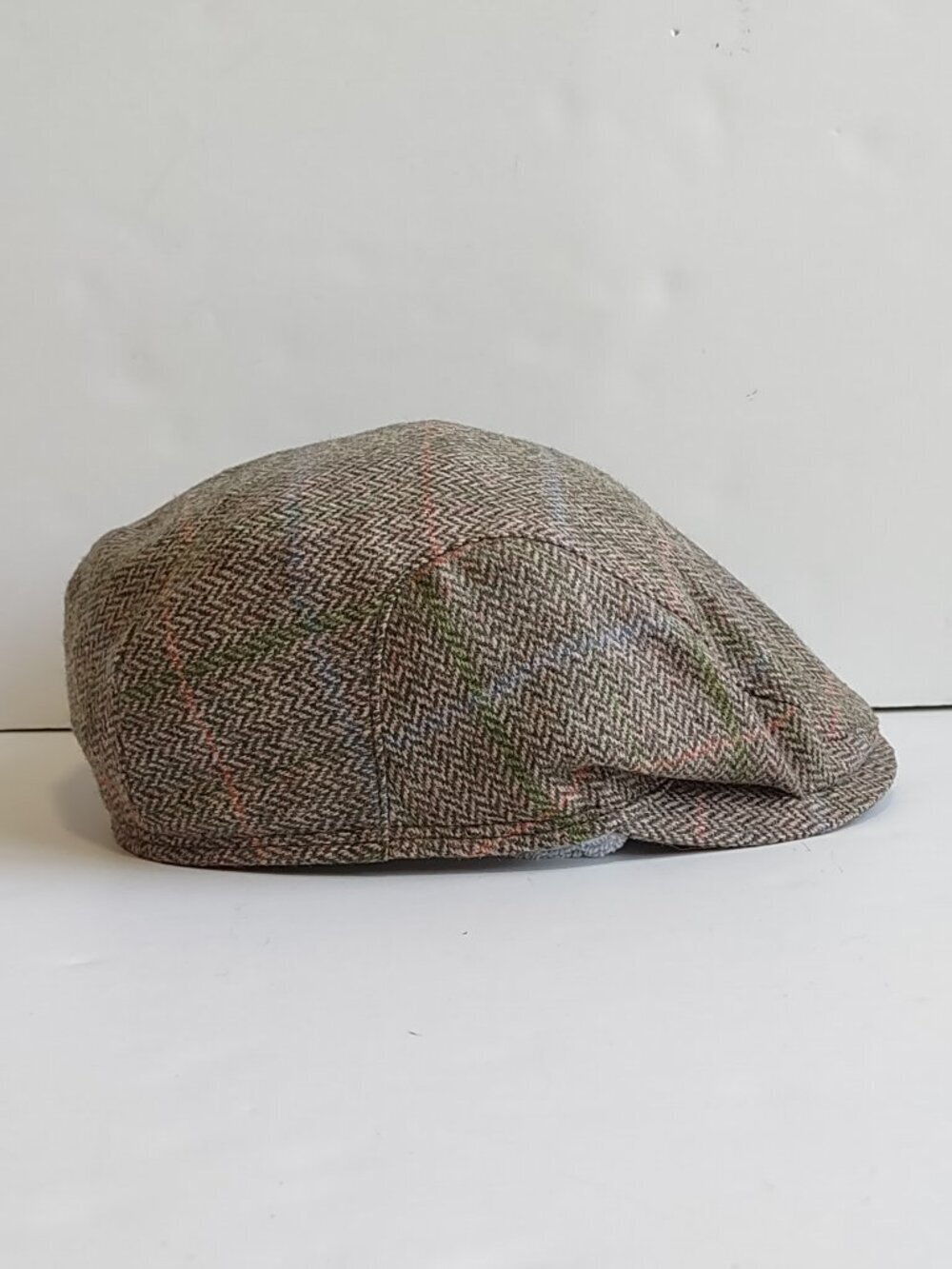 Wigens 100% Merino Wool Ivy Cap Size 57 Medium Herringbone Tweed Ear Flaps